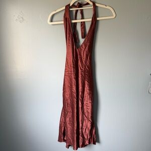 SHORE criss cross halter mini dress
Size small
